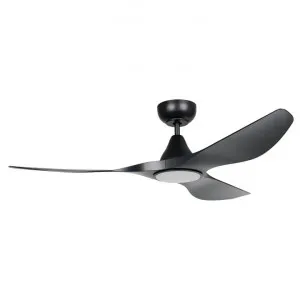 Surf DC Ceiling Fan with CCT LED Light & Remote, 132cm/52", Black by Eglo, a Ceiling Fans for sale on Style Sourcebook