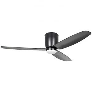 Seacliff Indoor / Outdoor DC Hugger Ceiling Fan with CCT LED Light & Remote, 132cm/52", Black by Eglo, a Ceiling Fans for sale on Style Sourcebook