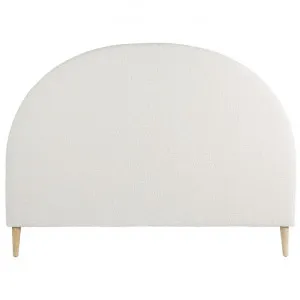 Nook Cupola Boucle Fabric Bed Headboard, King, Off White by Canvas Sasson, a Bed Heads for sale on Style Sourcebook