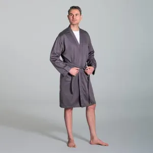 Men's Canningvale Alessio Robe - Porcini Grey, M/L (GENEROUS FIT), Bamboo Cotton by Canningvale, a Bathrobes for sale on Style Sourcebook