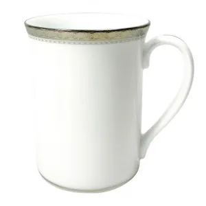Noritake Charlotta Platinum Microwave Safe Fine Porcelain Mug by Noritake, a Cups & Mugs for sale on Style Sourcebook