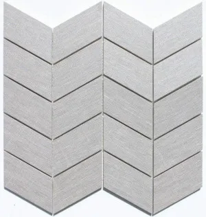 Papyrus Grey Chevron Mosaic (285x300) by Groove Tiles, a Porcelain Tiles for sale on Style Sourcebook