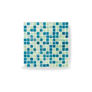 Sabrene Seychelle Blue Blend 20x20mm (332x332) by Groove Tiles, a Glass Tiles for sale on Style Sourcebook