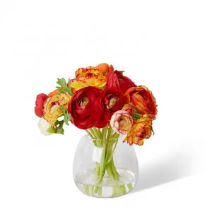 Ranunculus Bouquet - Alma Vase - 22 x 22 x 22cm by Elme Living, a Plants for sale on Style Sourcebook