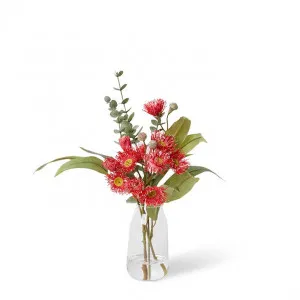 Flowering Eucalyptus Leaf Mix  - Harnan Vase - 20 x 20 x 40cm by Elme Living, a Plants for sale on Style Sourcebook
