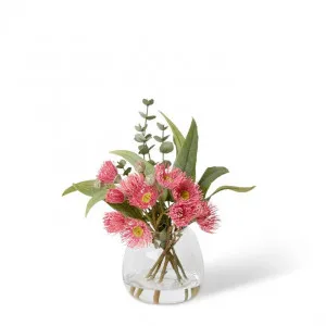 Flowering Eucalyptus Leaf Mix  - Alma Vase - 24 x 24 x 25cm by Elme Living, a Plants for sale on Style Sourcebook
