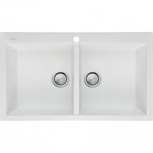 Santorini White Double Bowl Top Mount Aink by Santorini, a Kitchen Sinks for sale on Style Sourcebook