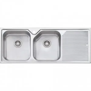 Nu-Petite Double Bowl Topmount Sink With Drainer by Nu-Petite, a Kitchen Sinks for sale on Style Sourcebook