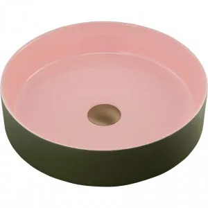 Terzofoco Olive and Salmon Short Circular Counter Top Basin by Terzofoco by Oliveri, a Basins for sale on Style Sourcebook