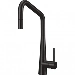 Essente Black Square Goose Neck Pull Out Mixer by Essente, a Kitchen Taps & Mixers for sale on Style Sourcebook