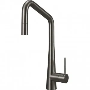Essente Gunmetal Square Goose Neck Pull Out Mixer by Essente, a Kitchen Taps & Mixers for sale on Style Sourcebook