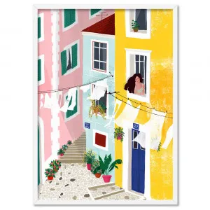 Cinque Terre Breeze Illustration - Art Print by Maja Tomljanovic by Print and Proper, a Prints for sale on Style Sourcebook