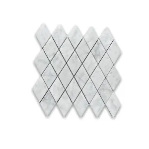 Carrara Marble Diamond Mosaic Honed 54x90mm (278x280) by Groove Tiles, a Natural Stone Tiles for sale on Style Sourcebook
