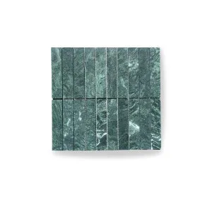 Forest Green Marble Fingers Honed 30x150mm (302x318) by Groove Tiles, a Natural Stone Tiles for sale on Style Sourcebook