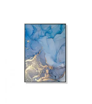 Marbled Light Blue with Gold Splash Wall Art Canvas 4 sizes available 70cm x 50cm by Luxe Mirrors, a Artwork & Wall Decor for sale on Style Sourcebook