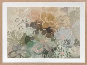 Floral Medley Dark Pastel Framed Art Print by Urban Road, a Prints for sale on Style Sourcebook