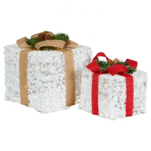 Apukka 2 Piece LED Light Up Giftbox Christmas Ornament Set by Swishmas, a Decor for sale on Style Sourcebook