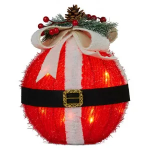 Santa's Belly LED Light Up Christmas Ball Ornament by Swishmas, a Decor for sale on Style Sourcebook