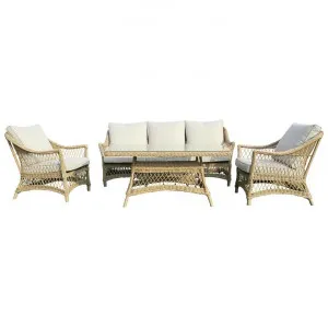 Wolston 4 Piece Wicker Outdoor Sofa Set by Dodicci, a Outdoor Sofas for sale on Style Sourcebook