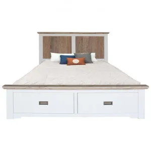 Nantucket Acacia Timber Bed with End Drawers, Queen by Dodicci, a Beds & Bed Frames for sale on Style Sourcebook