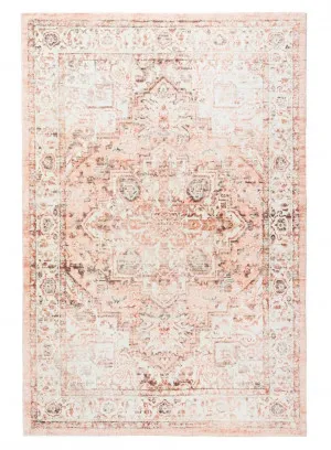 Veronique 330cm x 240cm Distressed Washable Rug - Peach & Brown by Interior Secrets - AfterPay Available by Interior Secrets, a Contemporary Rugs for sale on Style Sourcebook