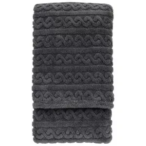 Kilburn & Scott Luxurious Twist Knit Throw, 130x170, Dark Grey by Kilburn & Scott, a Throws for sale on Style Sourcebook