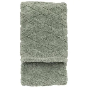 Kilburn & Scott Luxurious Net Knit Throw, 130x170, Aspen Green by Kilburn & Scott, a Throws for sale on Style Sourcebook
