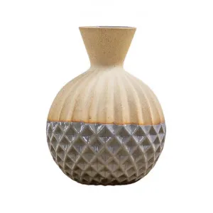 Liberton Dolomite Vase, Large, Sand / Grey by Casa Bella, a Vases & Jars for sale on Style Sourcebook