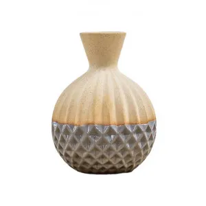 Liberton Dolomite Vase, Small, Sand / Grey by Casa Bella, a Vases & Jars for sale on Style Sourcebook