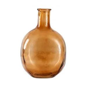 Ossian Glass Bottle Vase, Small, Brown by Casa Bella, a Vases & Jars for sale on Style Sourcebook