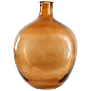 Ossian Glass Bottle Vase, Large, Brown by Casa Bella, a Vases & Jars for sale on Style Sourcebook