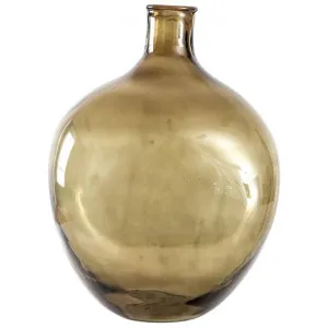 Ossian Glass Bottle Vase, Large, Olive by Casa Bella, a Vases & Jars for sale on Style Sourcebook