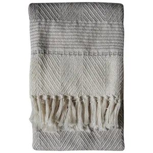 Kilrush Chevron Throw, 130x170cm, Beige by Casa Bella, a Throws for sale on Style Sourcebook