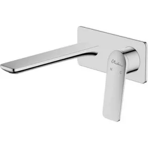 Paris Basin/Bath Wall Mixer Set 200mm Spout 5Star | Made From Zinc/Brass In Chrome Finish By Oliveri by Oliveri, a Bathroom Taps & Mixers for sale on Style Sourcebook