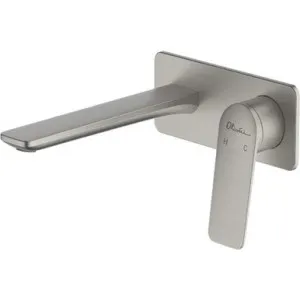 Paris Wall Basin/Bath Mixer Set 200mm Spout 5Star | Made From Zinc/Brass In Brushed Nickel By Oliveri by Oliveri, a Bathroom Taps & Mixers for sale on Style Sourcebook