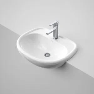 Caravelle Semi Recessed Basin With Bracket 550mm 1Th | Made From Vitreous China In White | 9L By Caroma by Caroma, a Basins for sale on Style Sourcebook