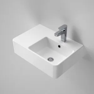 Cube Extension Wall Basin With Overflow Left Hand 1Th | Made From Vitreous China In White | 4.8L By Caroma by Caroma, a Basins for sale on Style Sourcebook