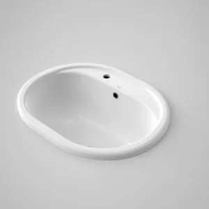 Metro 35 Utility Basin Left Hand With Overflow 35L 1Th | Made From Vitreous China In White | 34L By Caroma by Caroma, a Basins for sale on Style Sourcebook