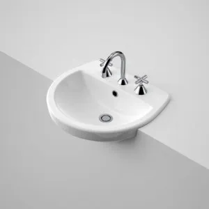 Cosmo Semi Recessed Basin With Overflow 3Th | Made From Vitreous China In White | 4L By Caroma by Caroma, a Basins for sale on Style Sourcebook