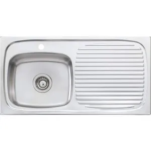 Untraform Single Bowl Sink Right Hand Bowlc1Th Uf02 890mm | Made From Stainless Steel | 17L By Oliveri by Oliveri, a Kitchen Sinks for sale on Style Sourcebook