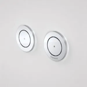 Invisi Series Ii® Round Dual Flush Remote Buttons Chrome | Made From Plastic In Chrome Finish By Caroma by Caroma, a Toilets & Bidets for sale on Style Sourcebook