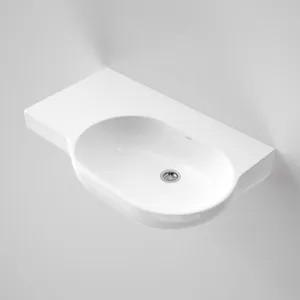 Opal 720 Left Hand Wall Basin With Plug & Waste 0Th | Made From Vitreous China In White | 9.5L By Caroma by Caroma, a Basins for sale on Style Sourcebook