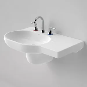 Opal 720 Right Hand Wall Basin 3 Tap Hole | Made From Vitreous China In White | 9.5L By Caroma by Caroma, a Basins for sale on Style Sourcebook
