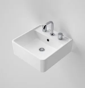 Carboni II Wall Basin 3 Tap Hole | Made From Vitreous China In White | 3L By Caroma by Caroma, a Basins for sale on Style Sourcebook