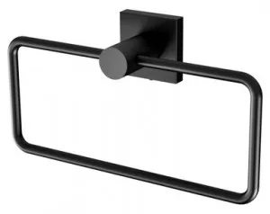 Radii Hand Towel Holder With Square Plate Matte In Black By Phoenix by PHOENIX, a Towel Rails for sale on Style Sourcebook