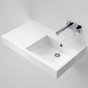 Liano Nexus Wall Basin Left Hand With Overflow 750mm 0Th | Made From Vitreous China In White | 5.5L By Caroma by Caroma, a Basins for sale on Style Sourcebook