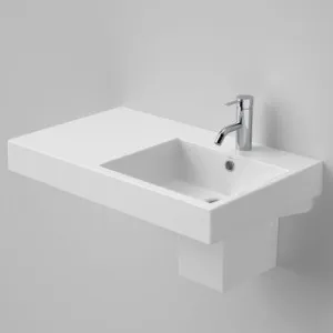 Liano Nexus Wall Basin Left Hand With Overflow 750mm 1Th | Made From Vitreous China In White | 5.5L By Caroma by Caroma, a Basins for sale on Style Sourcebook