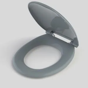 Caravelle Care Double Flap Toilet Seat Anthracite Nth | Made From Stainless Steel In Grey By Caroma by Caroma, a Toilets & Bidets for sale on Style Sourcebook