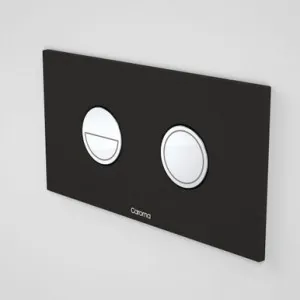 Invisi Series Ii® Round Dual Flush Plate & Buttons (Metal) Black With Chrome Buttons In Black/Chrome Finish By Caroma by Caroma, a Toilets & Bidets for sale on Style Sourcebook