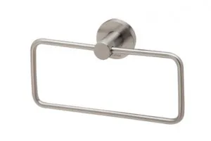 Radii Hand Towel Holder With Round Plate In Brushed Nickel By Phoenix by PHOENIX, a Towel Rails for sale on Style Sourcebook